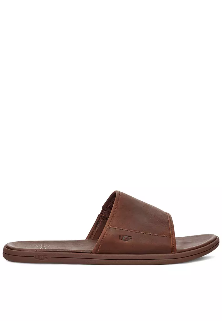 Discount on Ugg  shoes - SKU: Ugg Men's Seaside Slide Sandal - Luggage Leather (1117656-Llth)