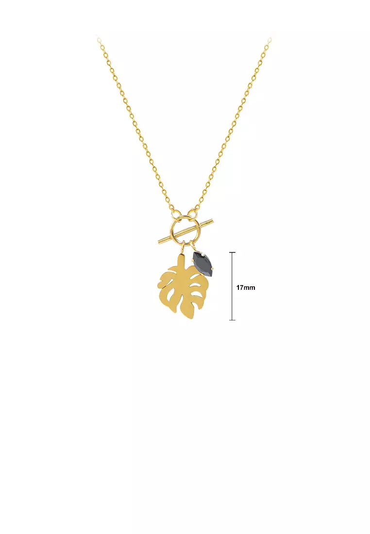 Gold plated 2025 leaf necklace