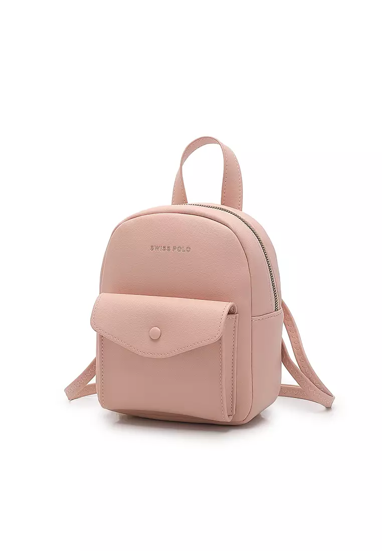 Women's 2-Way Backpack / Crossbody Bag / Sling Bag - Pink