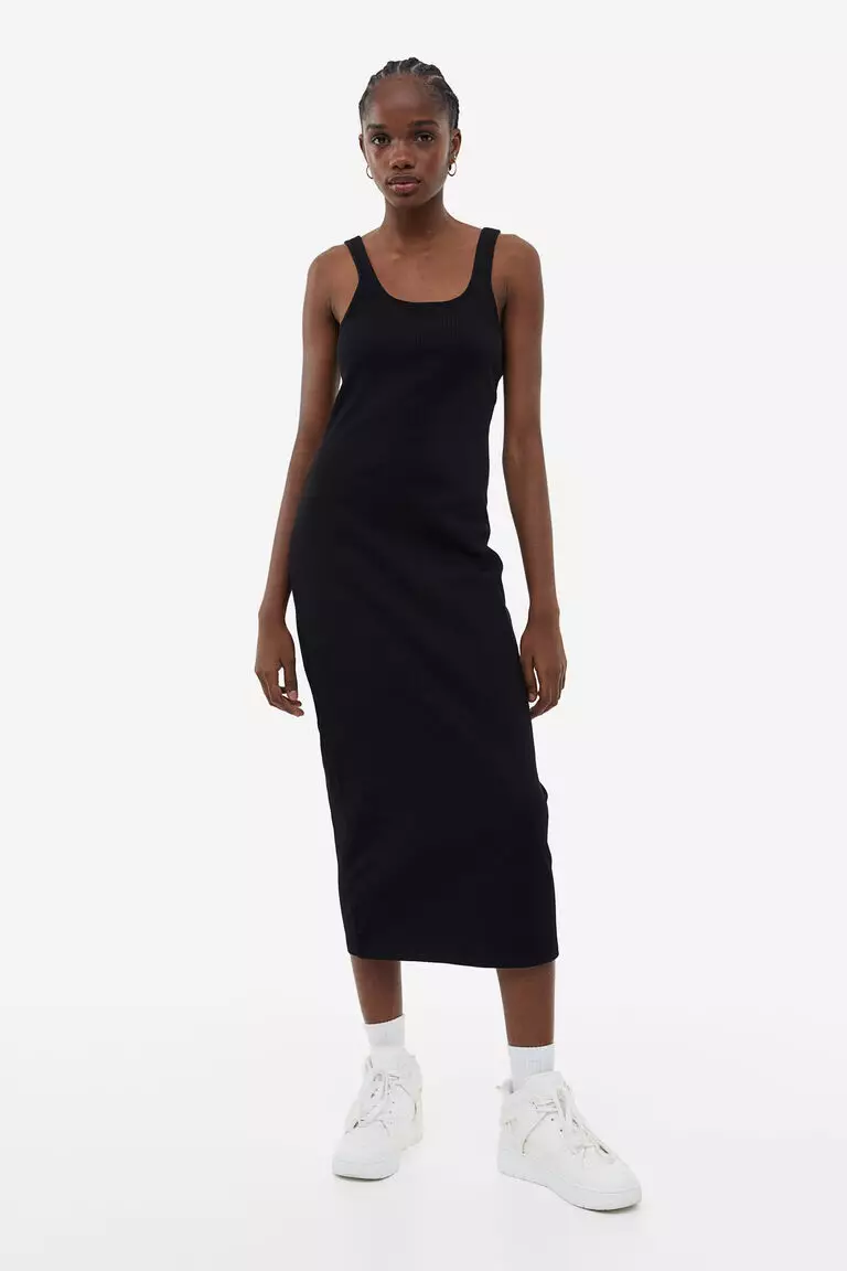 Jual H M Ribbed bodycon dress Original 2024 ZALORA Indonesia