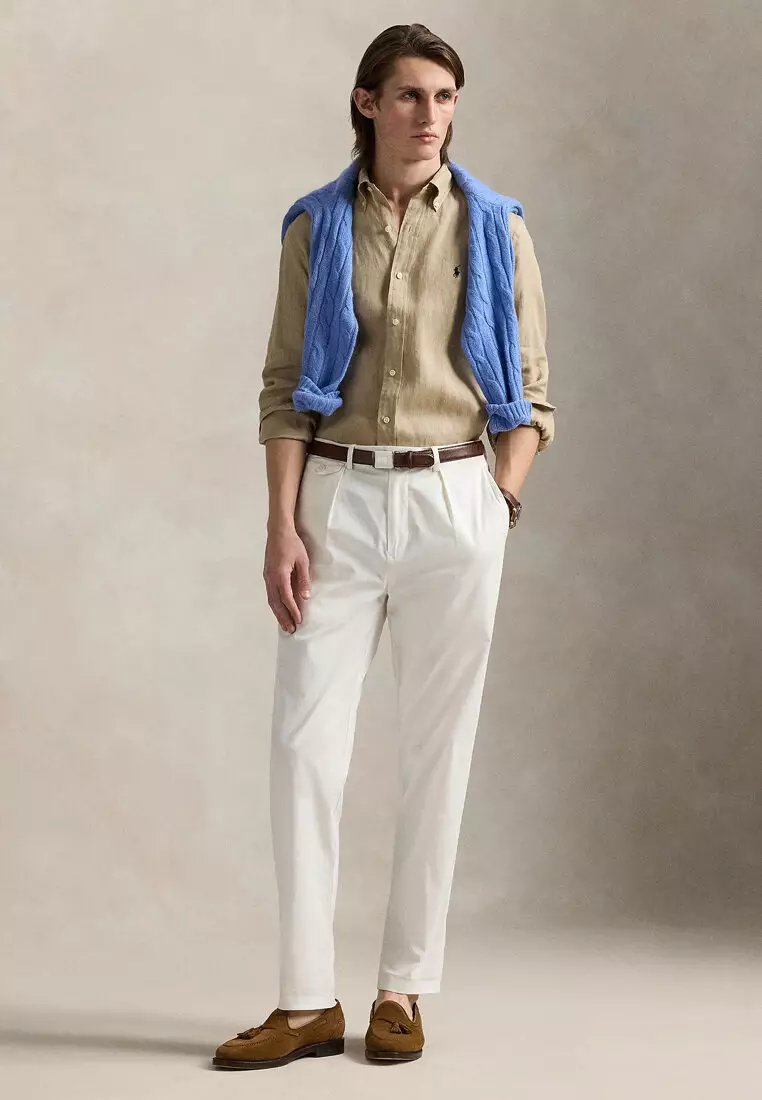 Classic Fit Long Sleeve Linen Shirt