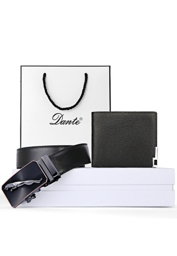 Jackbox black Dante Set of 2 Premium Leather Automatic Buckle Men's Belt+Wallet 889 7AAD4AC46BB12FGS_1