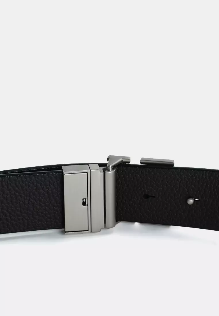 Buckle Reversible Tumbled Leather Belt - Calvin Klein Accessories & Footwear