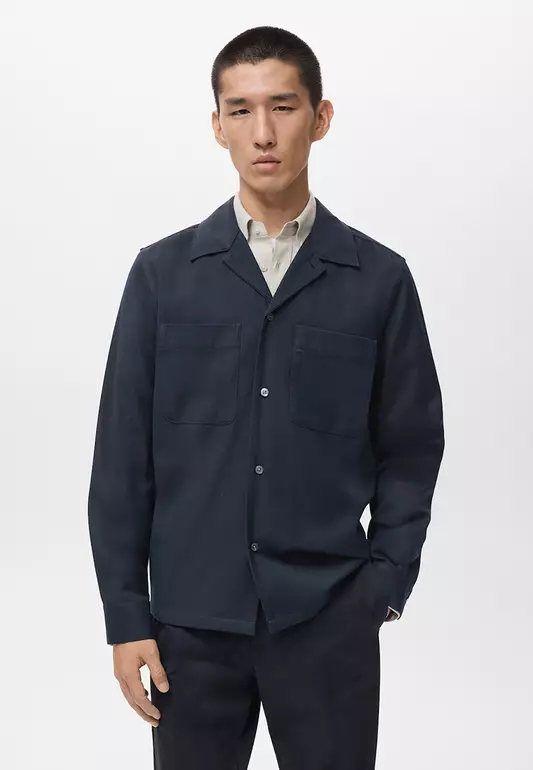 Regular-Fit Overshirt With Pocket