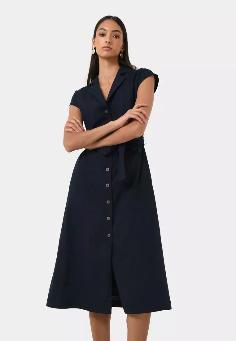 Kade V-neck Linen Dress