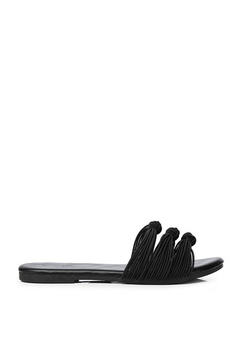 Milliot & Co. black Jelissa Open Toe Sandals 38801SHA7B5814GS_1