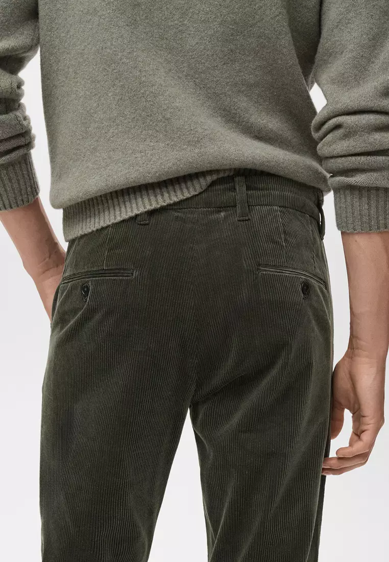 Corduroy Slim-Fit Trousers
