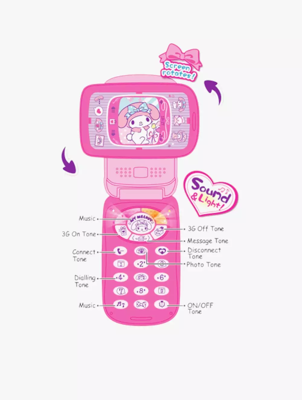 Daniel & Co My Melody Turn Turn Phone - SA3MM-58025