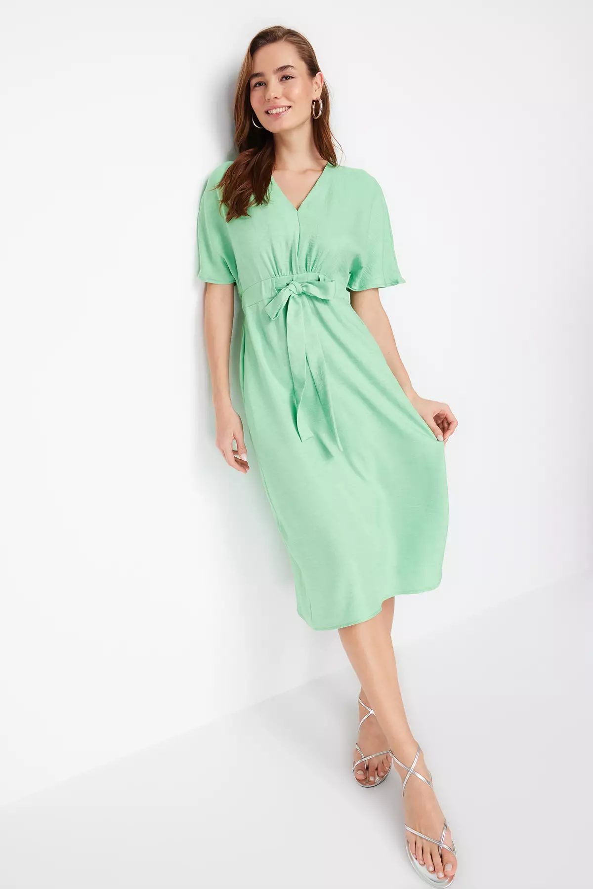 Tie Waist Midi Dress