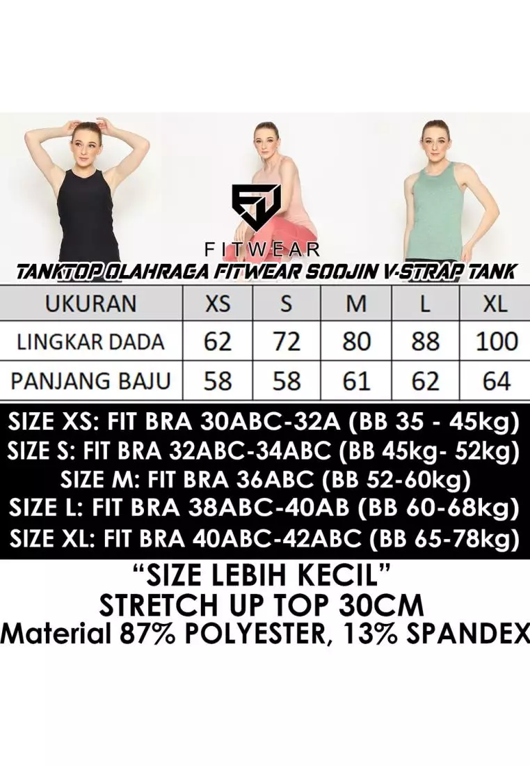Fitwear - Tanktop Olahraga Wanita SOOJIN V-STRAP TANK - BLACK