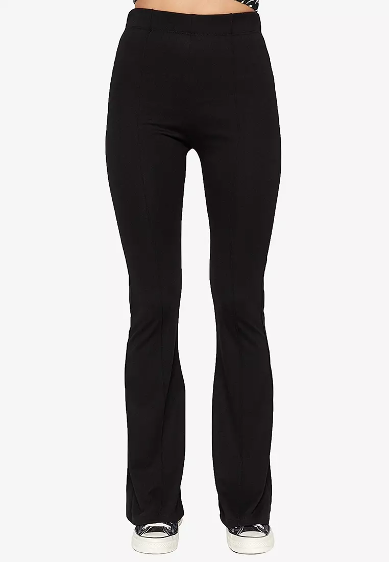 Buy Trendyol Rib Flare Pants in Black 2024 Online