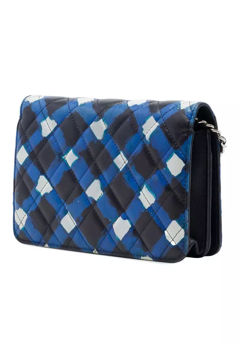 Pre-Loved Chanel Airline Quilted Lambskin Wallet On Chain