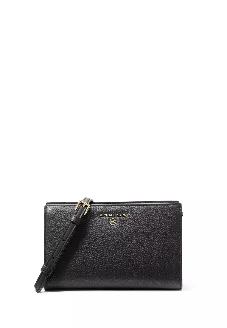 Michael Kors Briley Black Pebbled Leather Small Crossbody