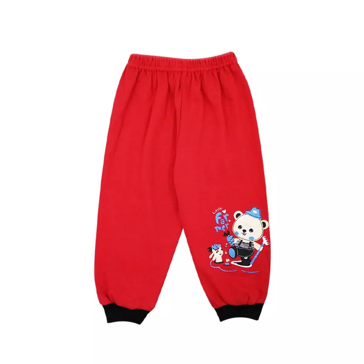 Skabe Pakaian Bayi Anak Laki Laki Baju Atasan Oblong Lengan Panjang Motif Bear Salur Setelan Celana Kaos All Size Warna Tua Usia 6 Bulan Hingga 12 Bulan 2426 Merah