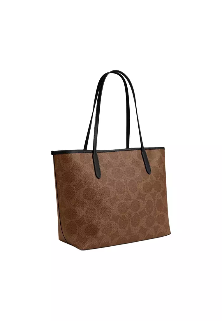 Buy COACH City Tote Bag In Signature Canvas With Halloween Print