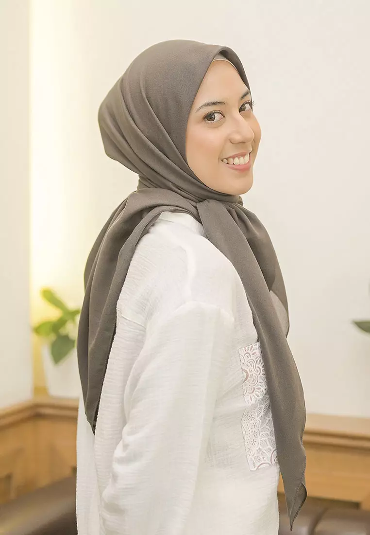 Haraa Voal Plain Dark Grey