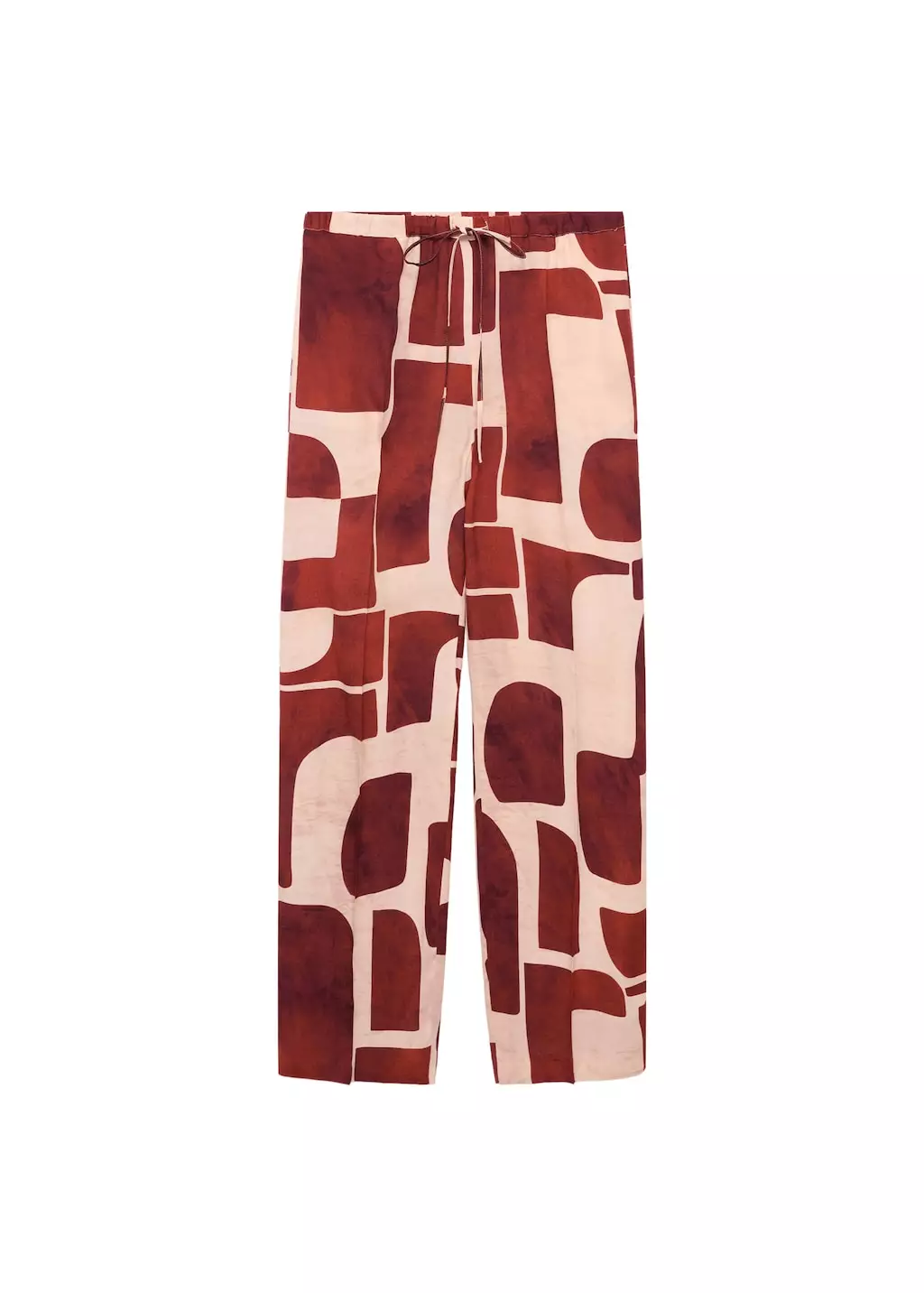 Celana flowy dengan motif geometris