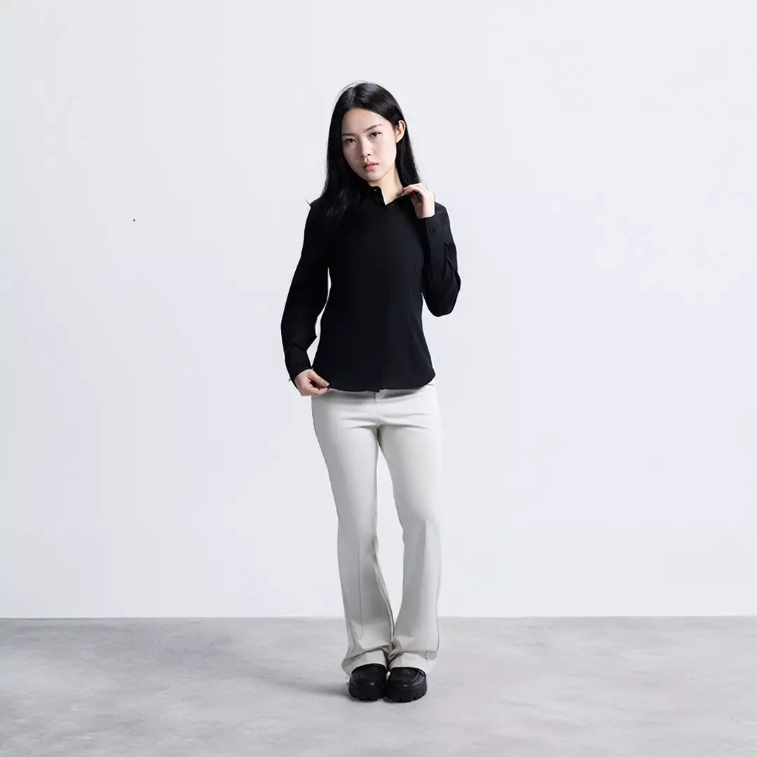 Kemeja Fitted Wanita | Basic Fitted Shirt 62002