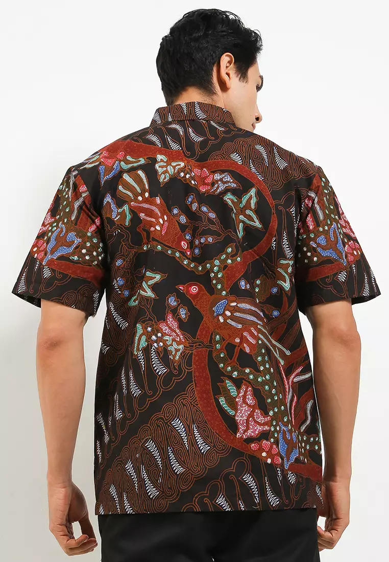 Wagindra Kemeja Batik Tulis Premium Pria Casual Modern Lengan Pendek