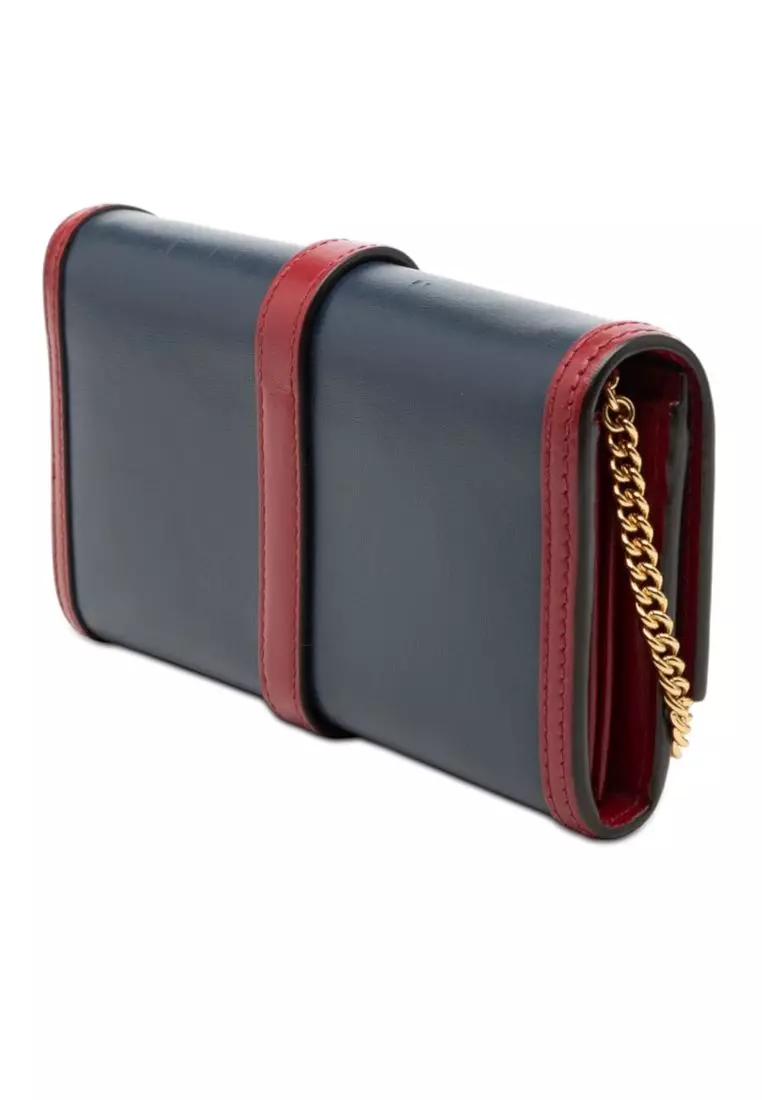 二手 Gucci 雙色小牛皮 Jackie 1961 鏈條錢包