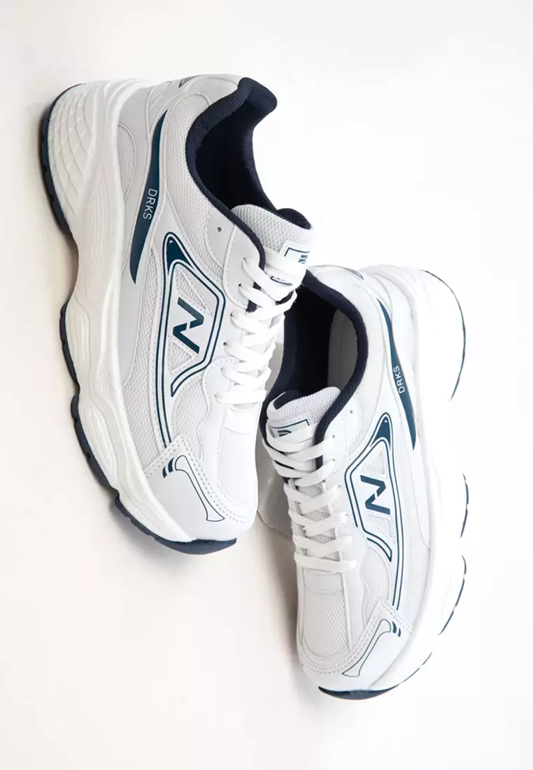 White-Navy Blue Women's Sneaker 20762