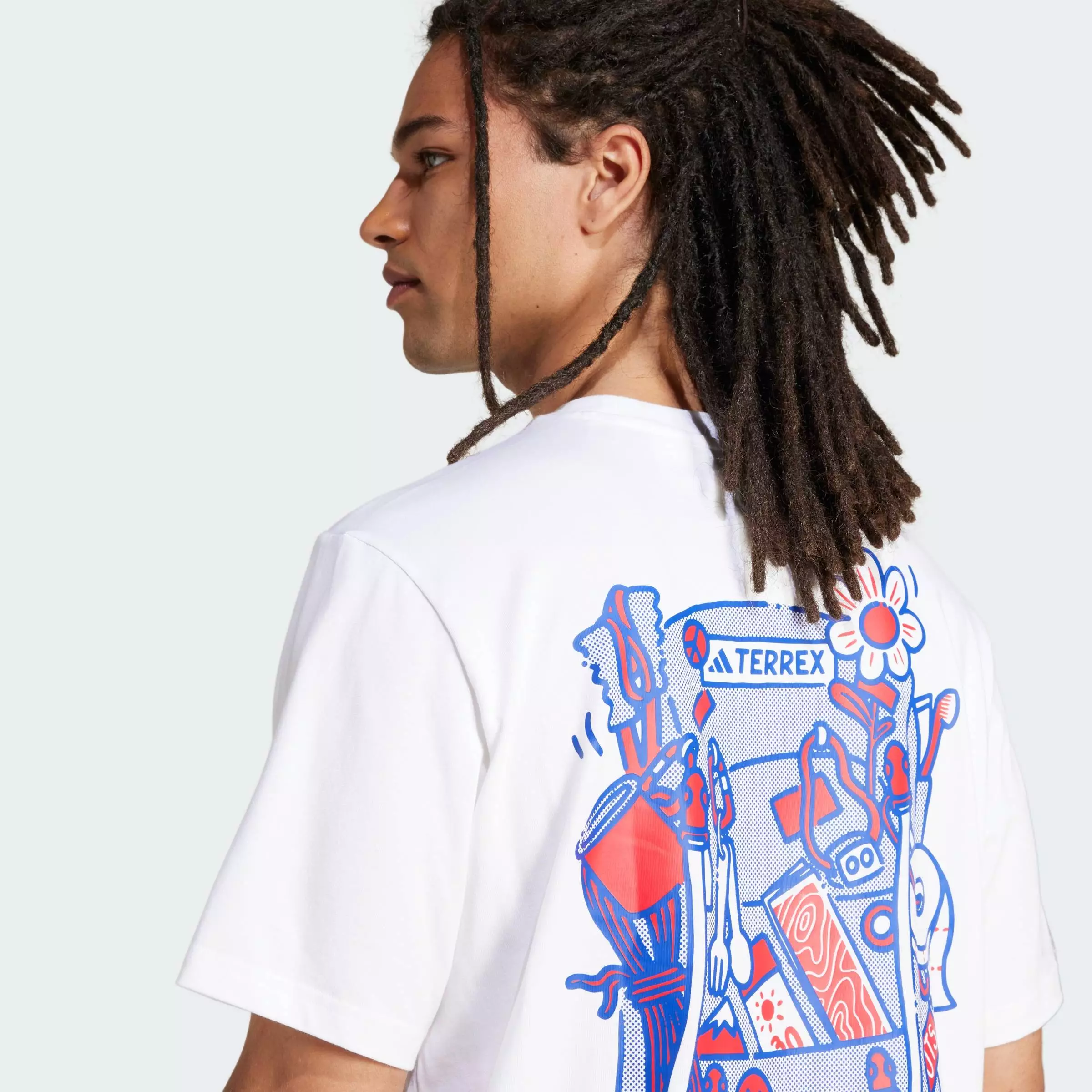 Hiking Terrex Graphic Tee Men White JI9164