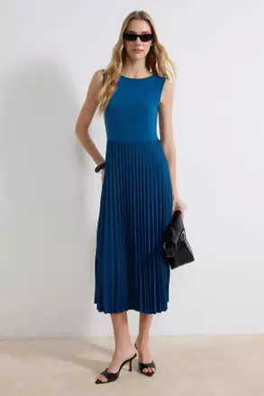 pleated dress singapore Buy Live Unlimited Blue Petite Pleated Midi Dress from Next Singapore