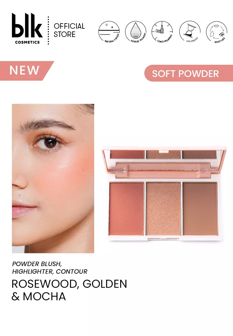 Discount on Blk Cosmetics  shoes - SKU: Blush, Highlight, Contour Powder Multi Palette Rosewood