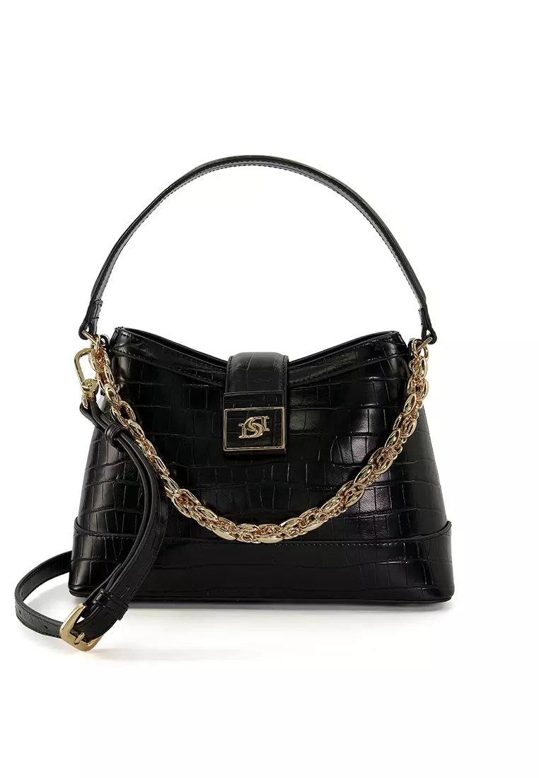 Buy Dune London Desirable Small Chain Detail Shoulder Bag Croc