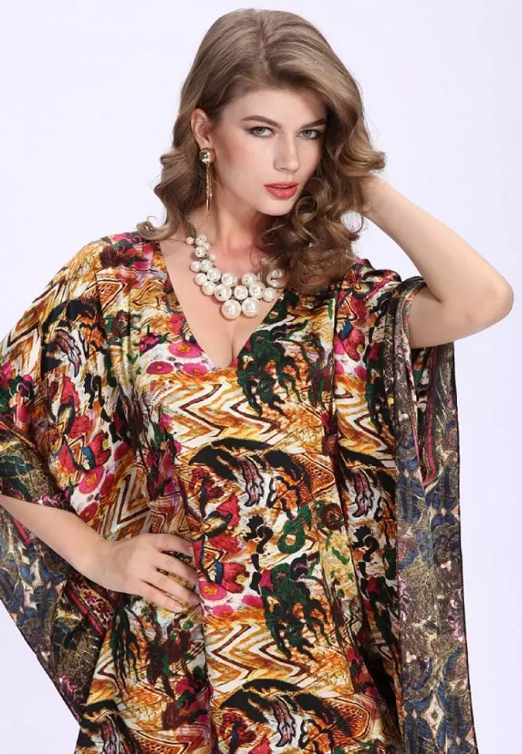 真絲印花色丁上衣