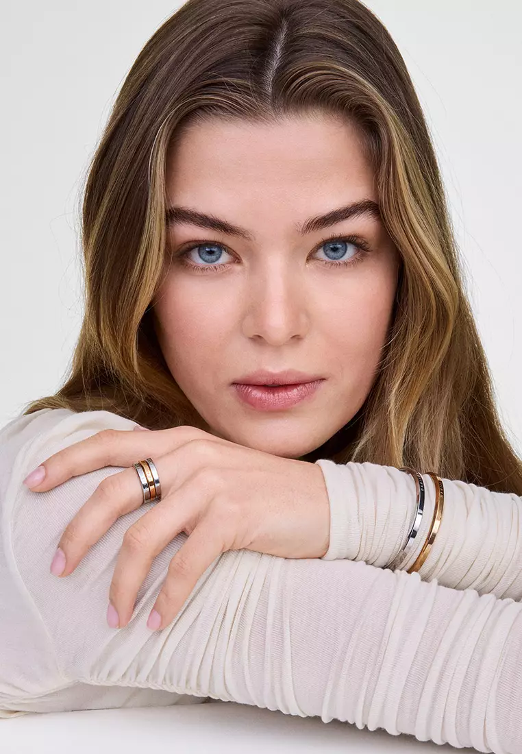 Classic Bangle Silver Unisex Bangle for women and men stainless steel crystal Bracelet DW Official Authentic Original gelang tangan perempuan lelaki DW