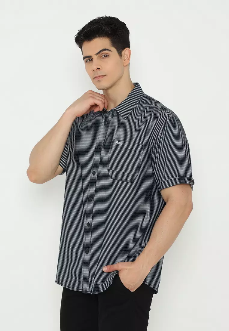 POLICE Kemeja Salur Regular Fit Pria