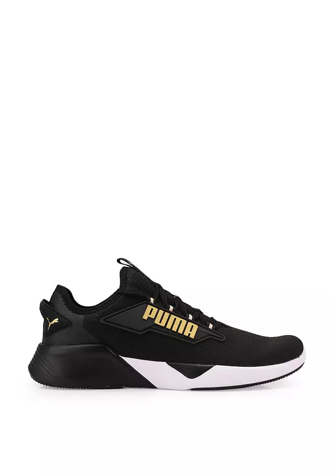 Puma black and gold running shoes store