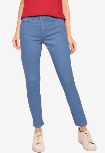 Springfield blue Slim Cropped Eco Dye Trousers 9AF51AABD2ADDDGS_1