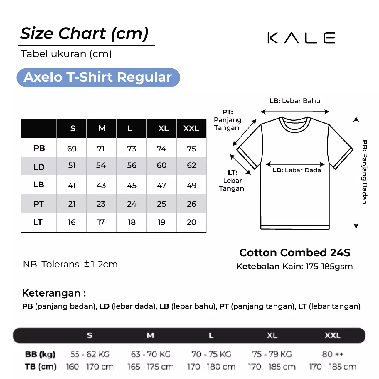 Kale AXELO REGULER NAVY Organic Cotton | T-Shirt Basic
