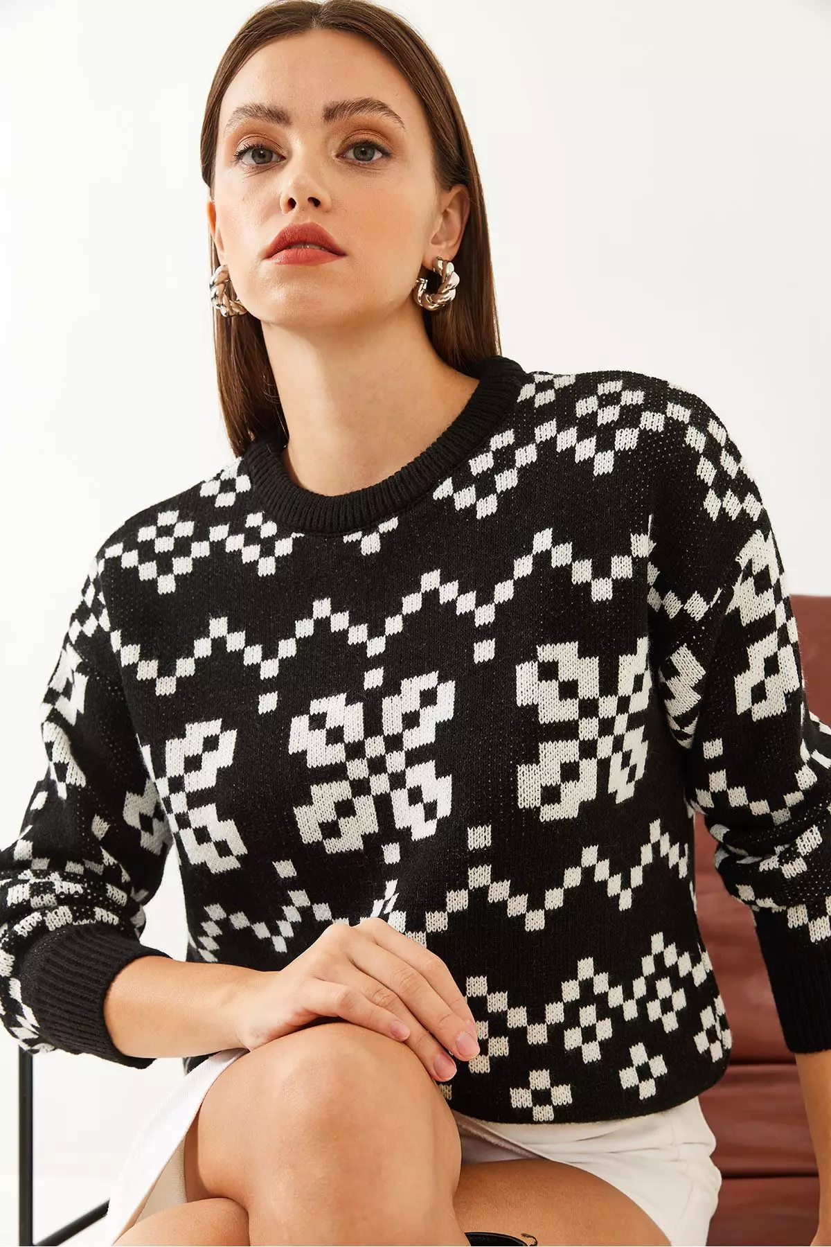 Women's Patterned Knitwear Sweater 85001024