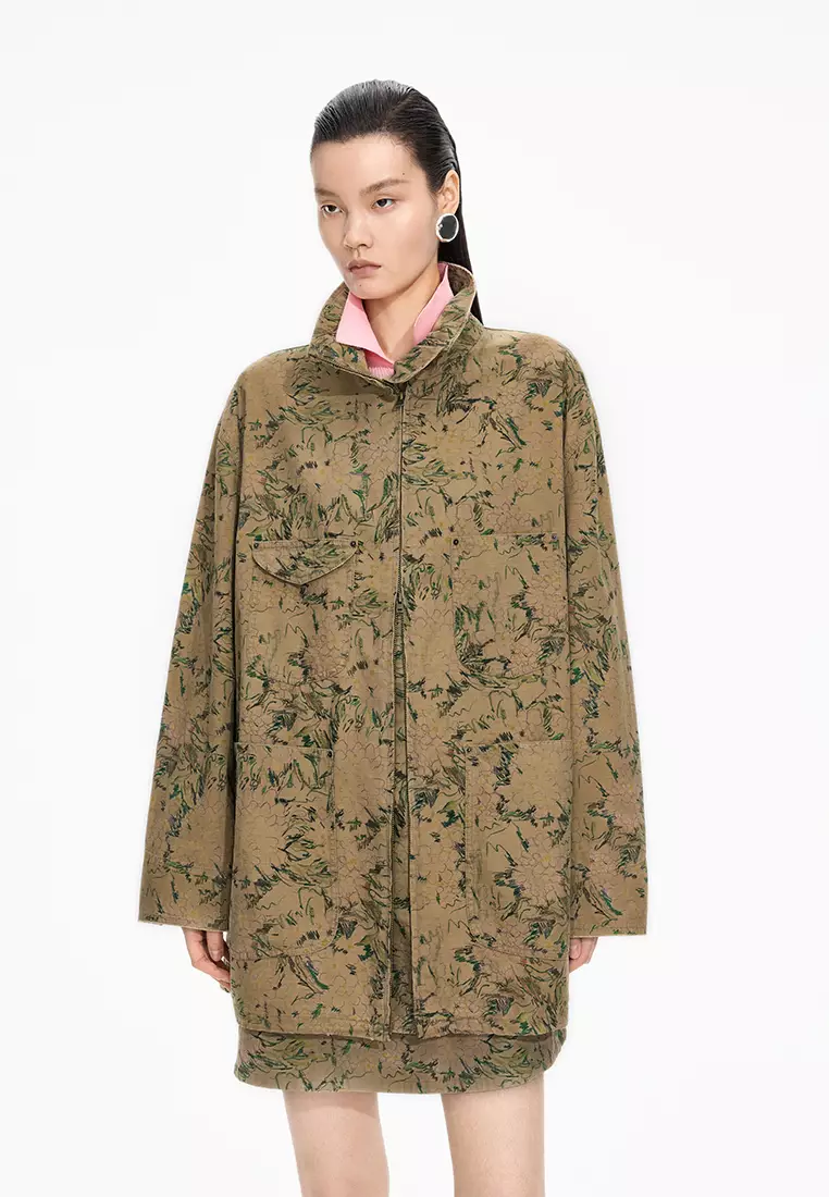 Cotton Pattern Element OVERSIZE Jacket