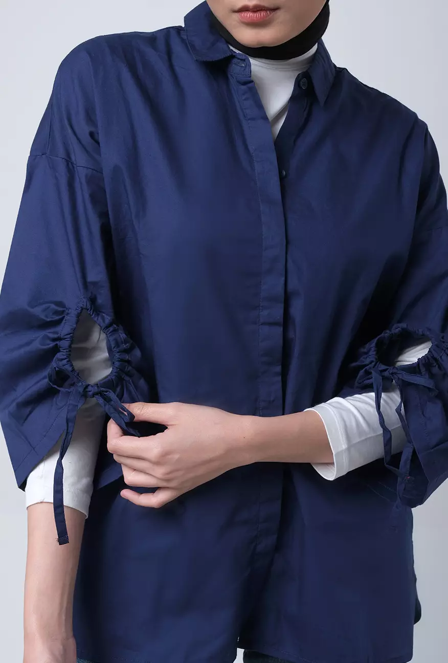 Kemeja Wanita Torch Navy