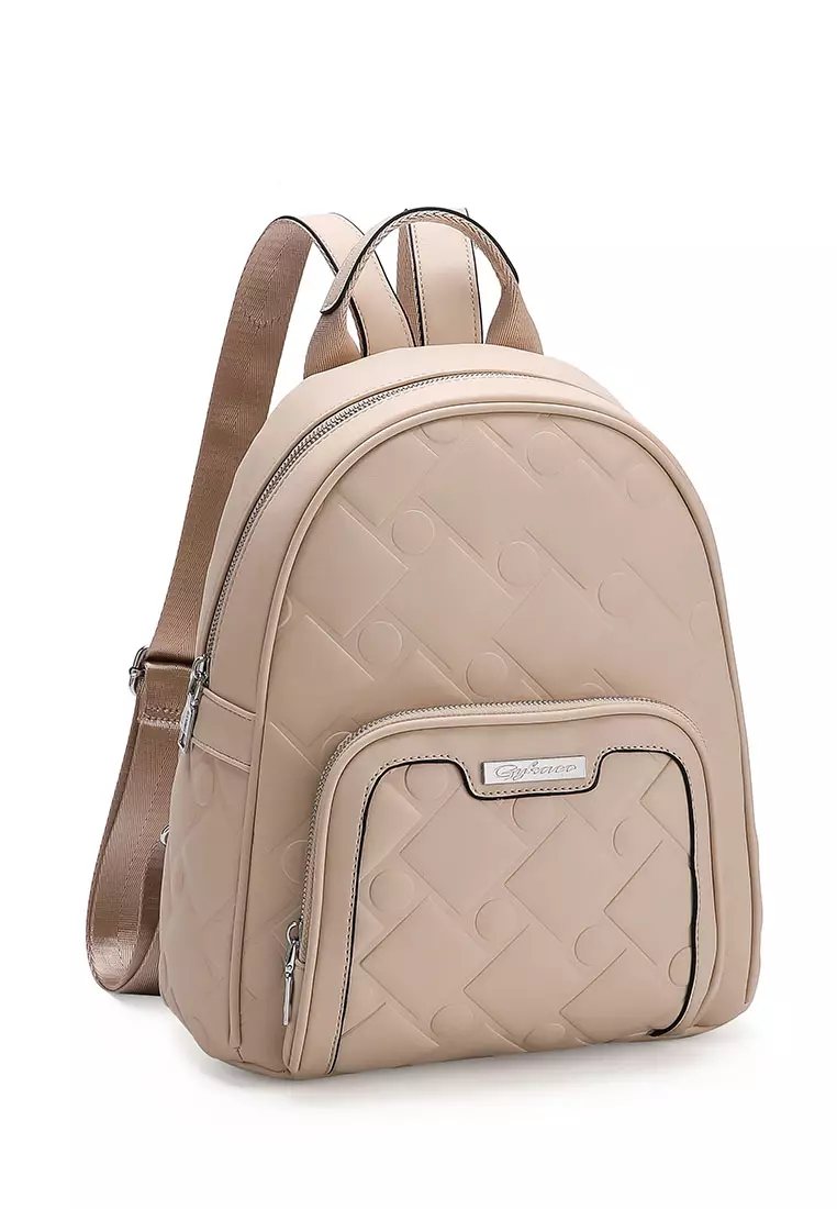 GYKACO JIYOL Beige - Tas Ransel Wanita - Fashion Backpack (IMPORT)