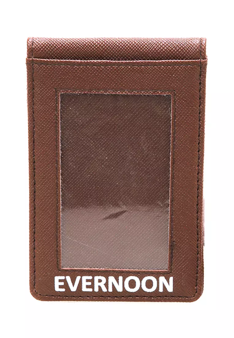 Azka Card Holder Two Side Bentuk Simple dan Minimalis - Coklat Tua