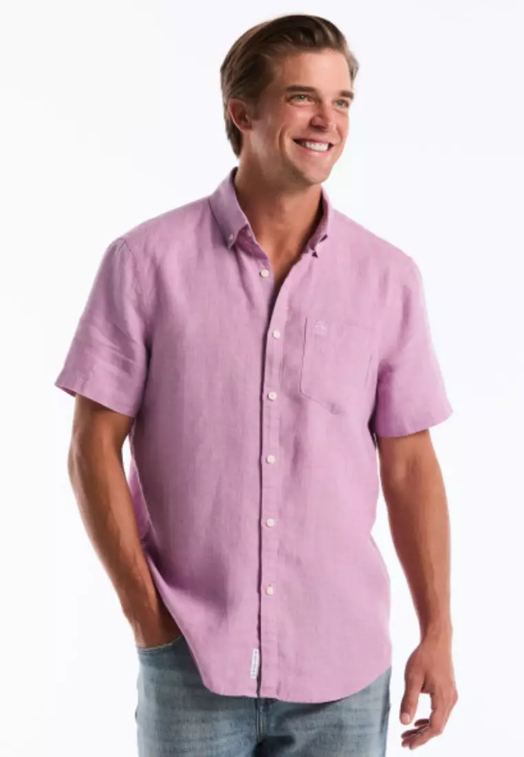 Short Sleeve Delave Linen With Pocket