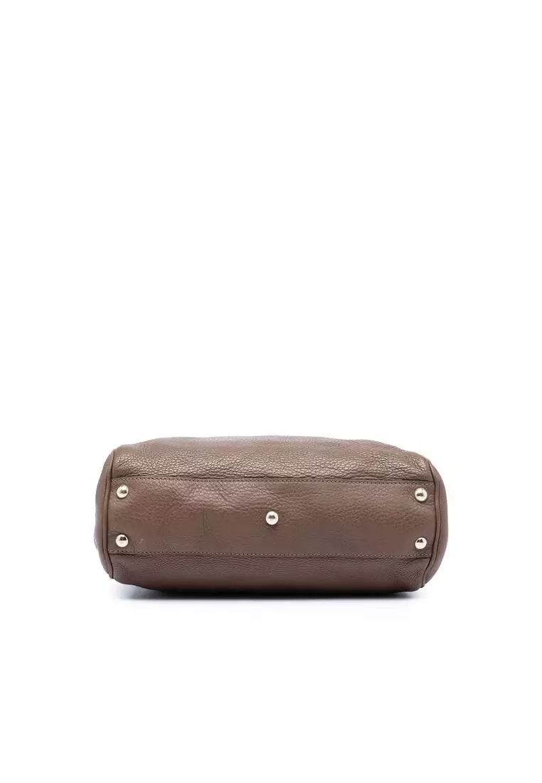 Pre-Loved Gucci Small Calfskin Bamboo Shopper Satchel