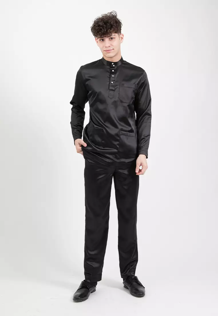 Alain Delon Slim Fit Baju Melayu - 19024006-99Black