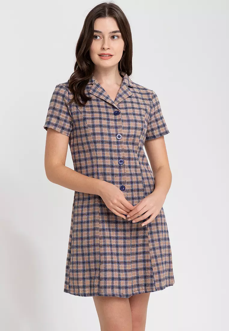 Petite button cheap down dress