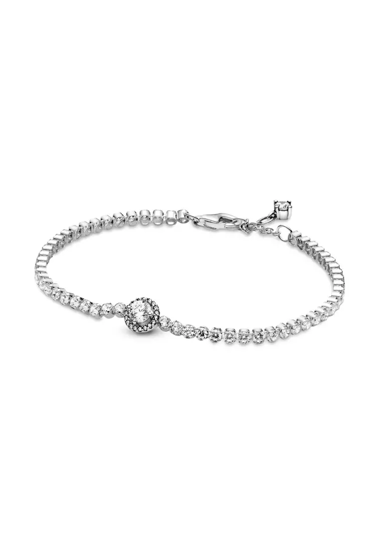 Pandora 9 bracelet sparkling on sale strand sterling silver