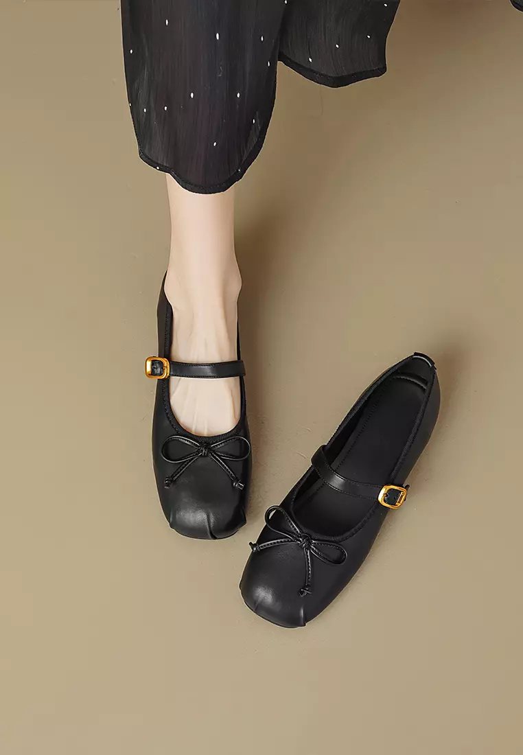 Bow Round toe Strap Flat Shoes WW222-6