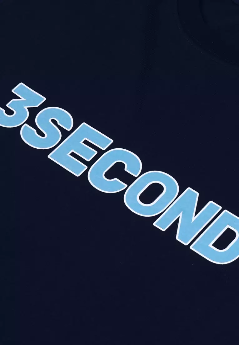 3Second Men's T-Shirt Short Sleeve Regular Fit Cotton Logo Script Gamma OL321124