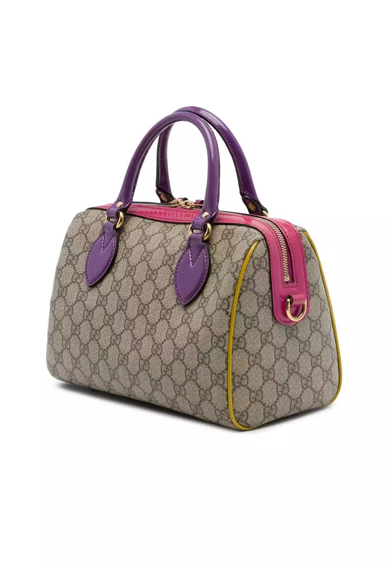 Pre-Loved Gucci Limited Edition Small Multicolor Gg Supreme Boston Bag
