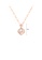 Glamorousky white Fashion and Simple Plated Rose Gold Lucky Bag Pendant with Cubic Zirconia and 316L Stainless Steel Necklace 82C55ACE50CA00GS_2