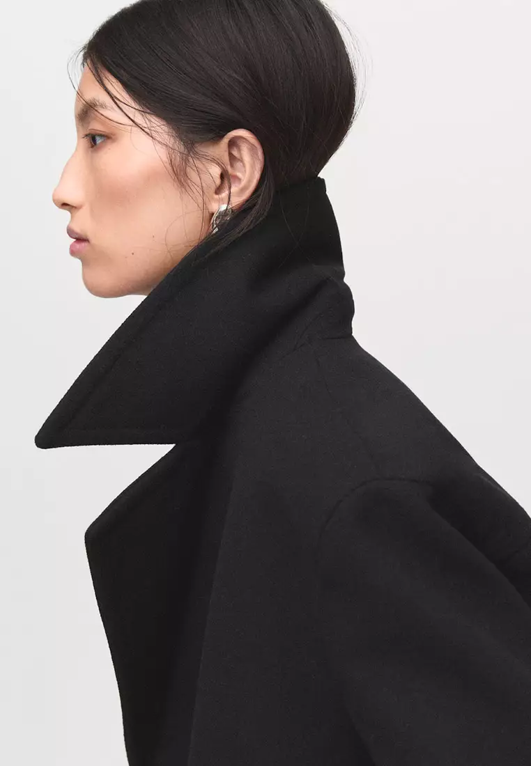 Double-Breasted Wool-Blend Coat